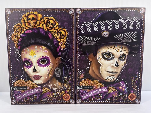 2021 LE Barbie & Ken Dia De Los Muertos Dolls DAY OF THE DEAD Set Lot Bundle - Picture 2 of 12