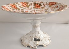 Antique CT Carl Tielsch Compote & Plate Altwasser, Silesia