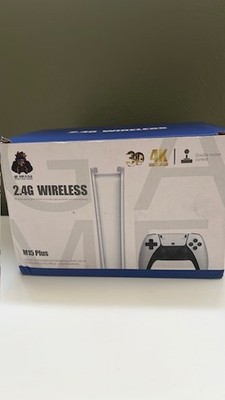 SJGAM M15 Plus 2.4G Wireless Home Console, 4K UHD, 3D Audio, Dual Player, White