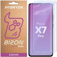 2X Schutzglas FüR Xiaomi Poco X7 Pro Bizon Displayschutzglas Hybridglas