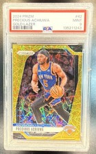 2024-25 Panini Prizm Basketball Precious Achiuwa #42 Lazer Gold 01/10 PSA 9