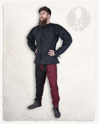 Mytholon Aulber Gambeson Jacke Baumwolle Schwarz L/XL Larp Mittelalter #21351