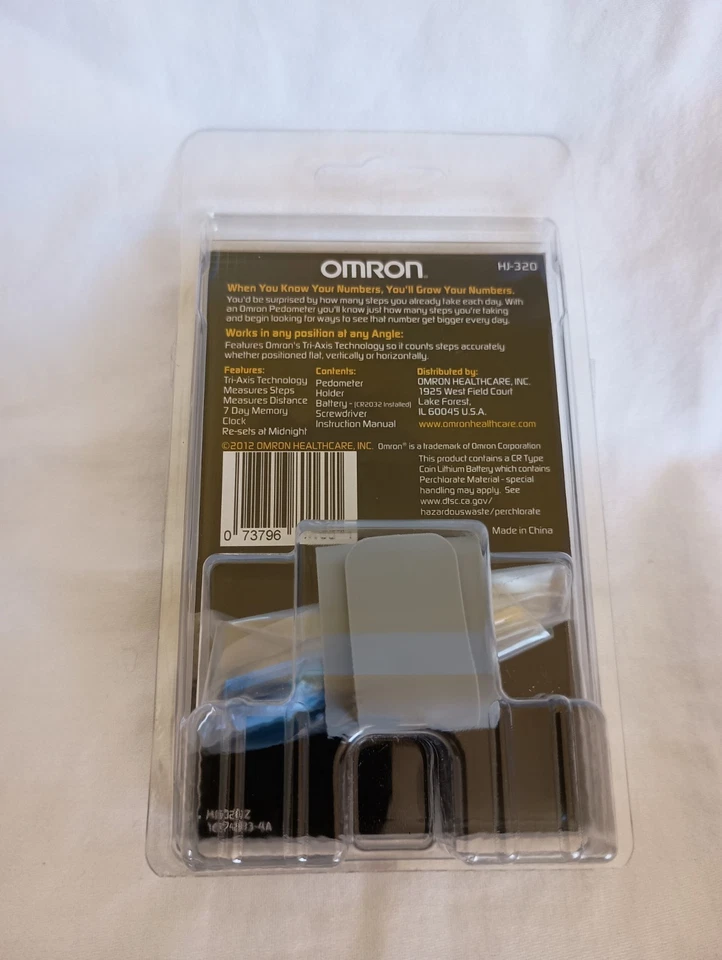 OMRON PEDÔMETRO HJ-320 7 DIAS RELÓGIO DE MEMÓRIA TECNOLOGIA TRI-EIXO RASTREAMENTO DE ETAPAS NOVO - Imagem 3 de 4