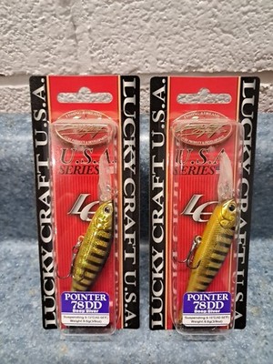 2 LUCKY CRAFT Pointer 78DD OGs 3/8oz 78mm Luckycraft Suspending Jerkbait Rare!