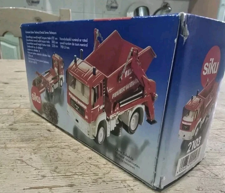 Siku 1:55 2103 Fire Ship Lorry Man Feuerwehr - Immagine 2 di 4