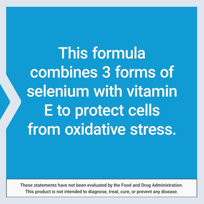 Super Selenium Complex, 200 Mcg   3 Forms of Selenium, Vitamin E   Cellular H...
