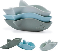 Sailing Sharks Bath Toy - 6 Piece Set - Fun Baby Bath Toys for 10-12 Months - To