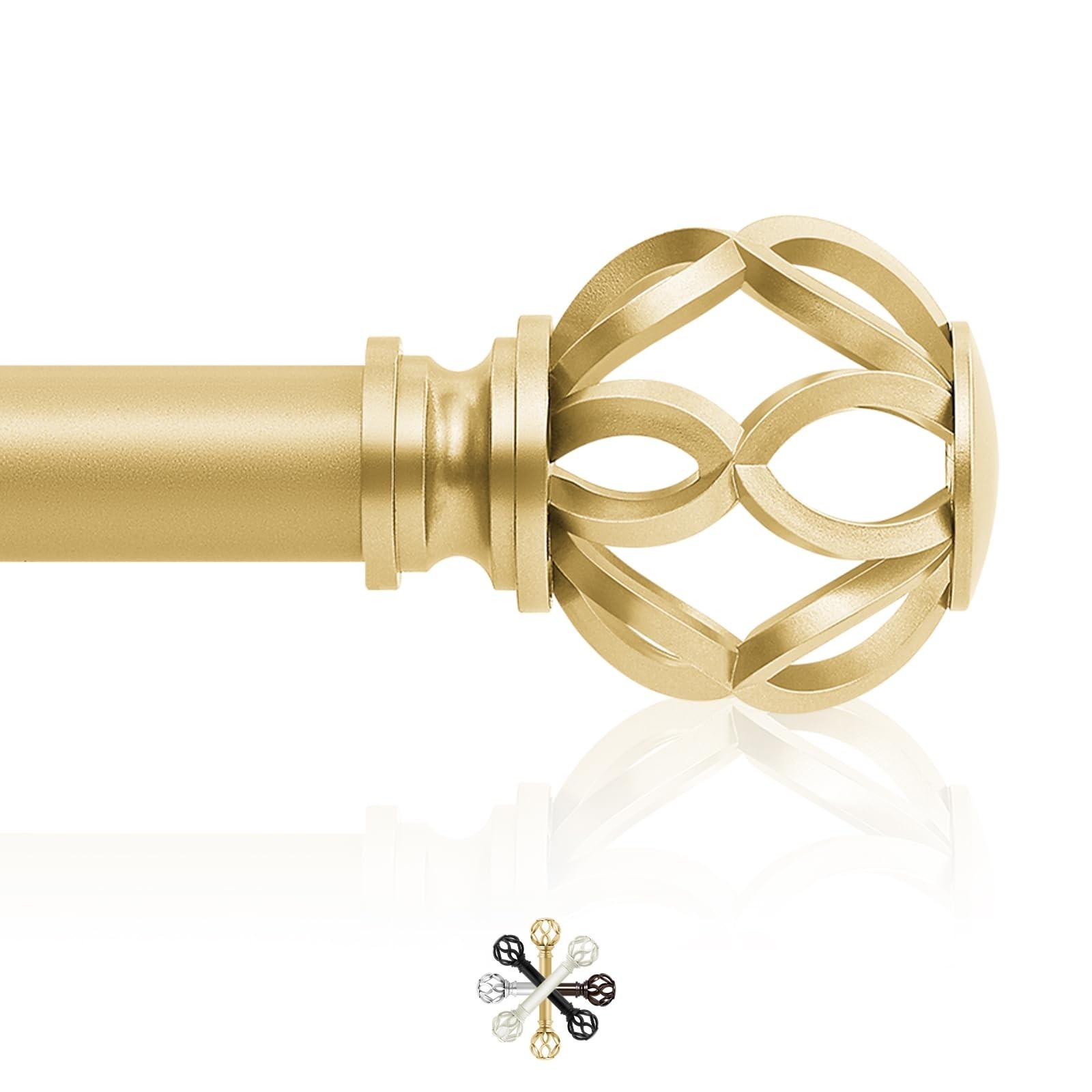 Gold Decorative Farmhouse Curtain Rods:72-144