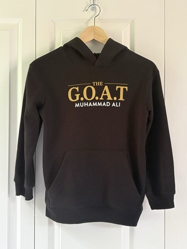 Muhammad Ali GOAT Hoodie Black Boxing Legend - Boys Size Medium (8) - Picture 2 of 6