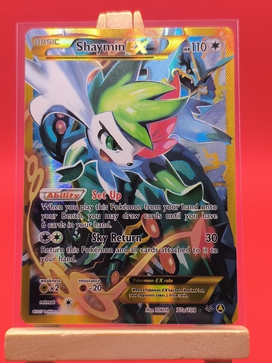 Shaymin EX Full Art Gold Secret Rare Promo 77a/108 Roaring Skies