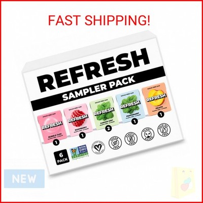 Refresh Gum, Sugar Free, Natural, Xylitol, Long Lasting Chewing Gum, Natural Fla
