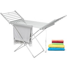 Podgrzewany elektryczny stojak na pranie suszarka do ubrań kolektor bielizny wieszak na pranie