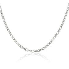 925 Sterling Silver 3.75mm Cable Rolo Link Chain Necklace