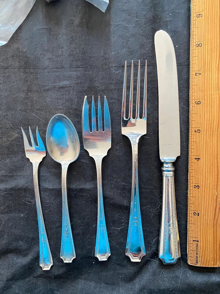 JUEGO PARCIAL DE 6 AJUSTES COLFAX BY DURGIN PLATA ESTERLINA SIN MONOGRAMA Foto 2 de 4