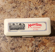 HOHNER Marine Band 1896 Diatonic Harmonica Key of C Silver w/ Case