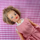 Vintage Ideal Tammy Doll  1965 T-12 E Wearing Barbie Dress 11-1/2" Straight Legs