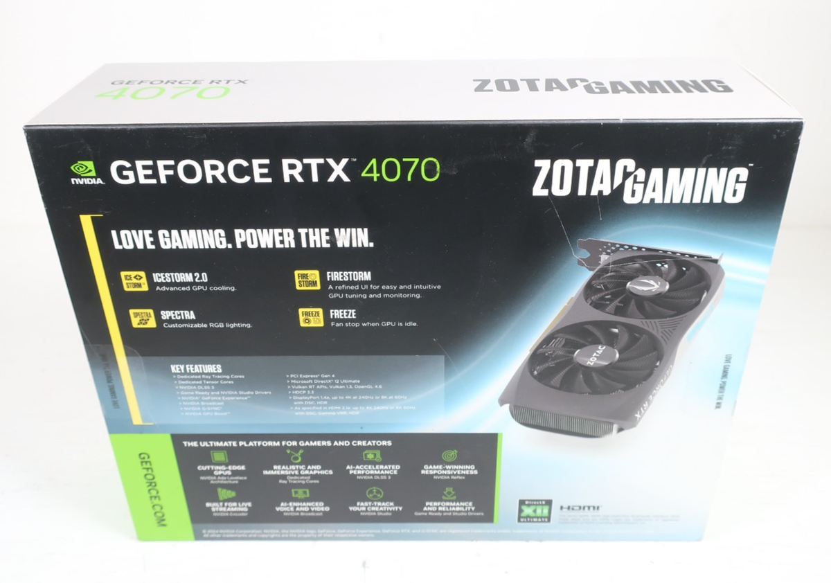 ZOTAC GAMING GeForce RTX 4070 Twin Edge OC 12GB GDDR6X Graphics