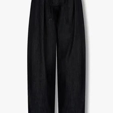 Tom Boy Drawstring Wide Denim Pants Official