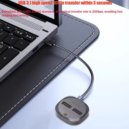 Original Lenovo LD12 NVMe Dual Docking Station USB3.1 M.2 SSD Drive Enclosure - 第 3/11 張圖片