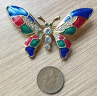 BEAUTIFUL VINTAGE LARGE BITTERFLY BROOCH