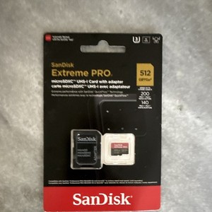 SanDisk Extreme PRO 512GB microSDXC UHS-I U3 Card w/ Adapter 200MB/s