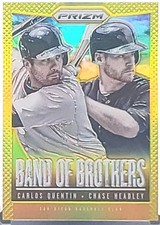 2013 Panini Prizm Band Of Brothers Gold Prizm Carlos Quentin Chase Headley /10