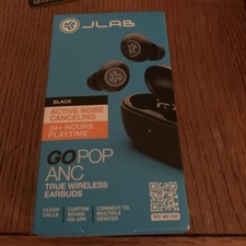 JLab Go Pop ANC True Wireless Earbuds , 24 Hr Playtime, Bluetooth, Android/iOS