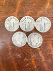 Silver 3 Standing Liberty Quarters 2 Barber Quarters
