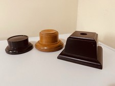 🏆 3x Trophy Bases Wooden Vintage Antique History for Silver Trophies JobLot #11