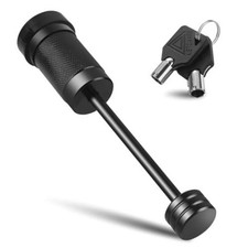 Trailer Tongue Coupler Lock 1/4" Dia, 3-1/2" Span, Trailer Hitch 1 Pack Black