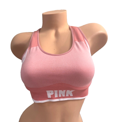 Victoria's Secret DAMEN SPORT-BH PINK WEICH & BEQUEM UNGEFÜTTERT MEDIUM NEU - Bild 2 von 2