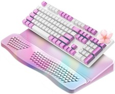 Rainbow Keyboard Stand with Wrist Rest Ergonomic Riser Pad 17.13x9.5 Inch