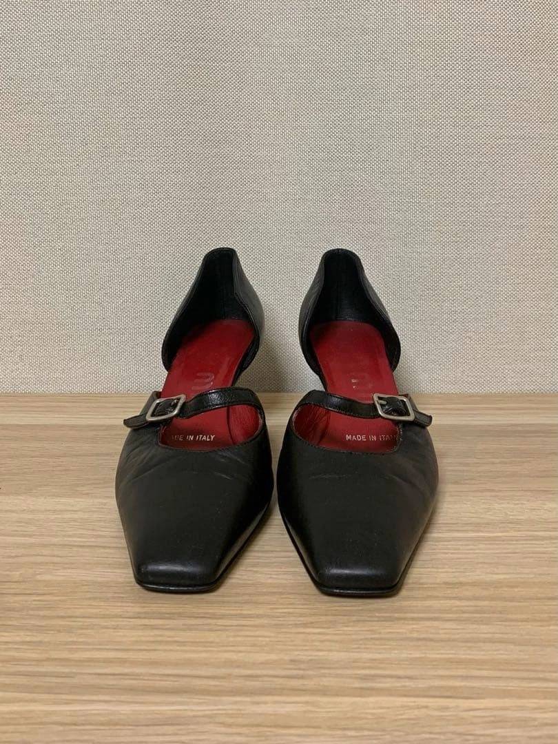 Miu Miu 00s メリージェーン スクエアトゥ kitten heels Miu Miu Kitten Mid (2-2.9 in) Heel Height Heels for Women for sale