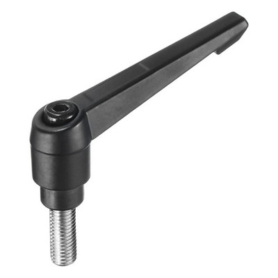 Clamping Lever Adjustable Handle M10 x 25mm 304 Stainless Steel Threaded Stud