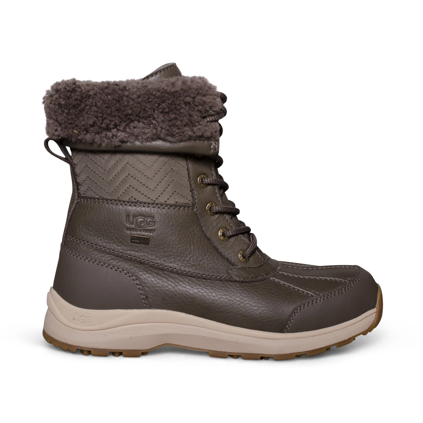 UGG ADIRONDACK III NYLON SLATE LEATHER WATERPROOF WOMEN'S BOOTS SIZE US 9 NEW