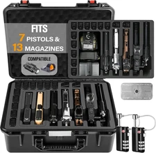 TSA Approved Gun Case for Pistol - Holds Multiple Handguns Case | Air Travel Har