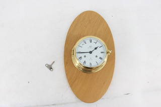 T Mounted Schatz Ships Bulk Head Royal Mariner Chiming Running Keeps Time