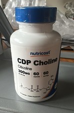 Nutricost CDP Choline Citicoline 300mg 60 Capsules  Exp 03/2026