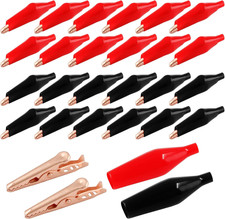 24 Pcs Copper Alligator Clips, Insulated Alligator Clips Electrical Test Kit Cro