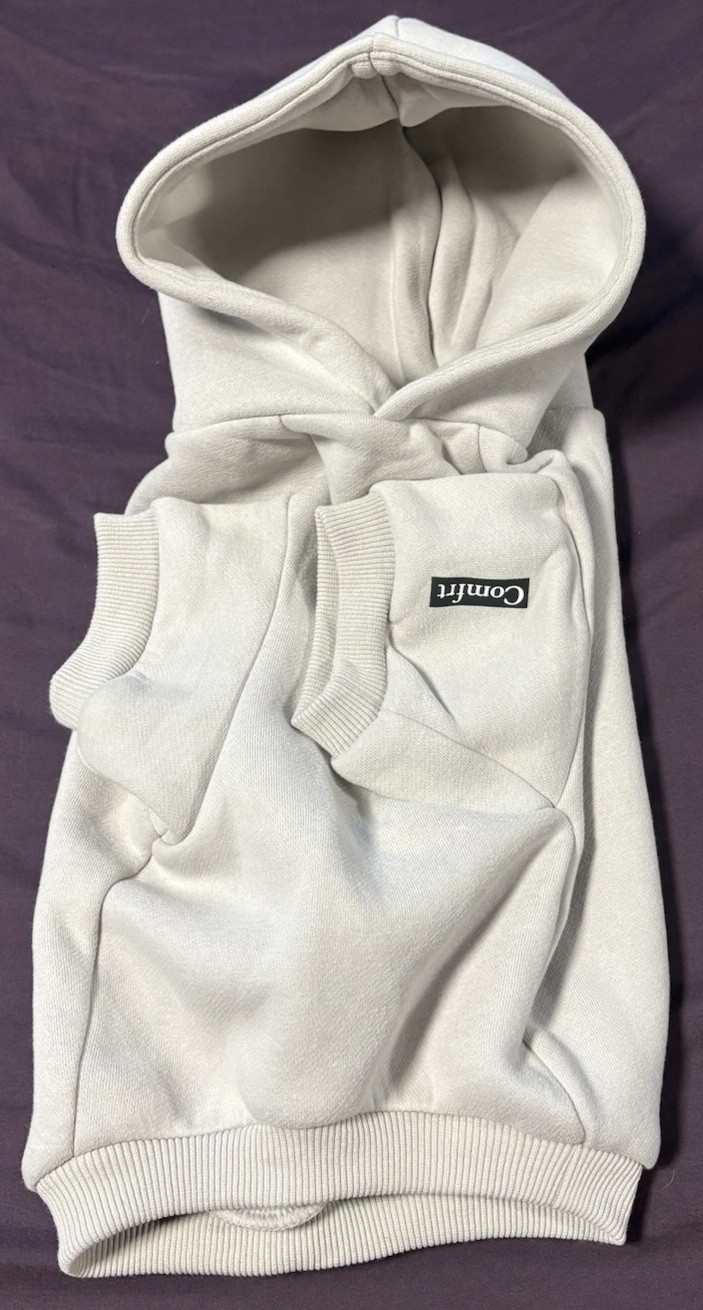 Comfrt Standard Paw Hoodie Color Fog Size Large