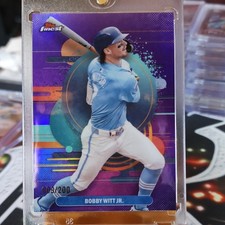 2024 Topps Finest Purple Refractor Bobby Witt Jr. #198 Major League Perf /200
