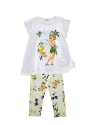 Monnalisa set Tinkerbell tunic and leggings, new, size 5 + size 6