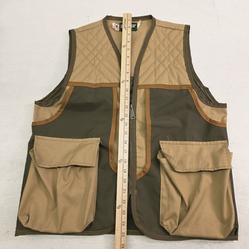 Vintage USA Hunting Vest Saftbak Tan Brown Outdoor Shooting Fishing Hiking Sz M - Picture 9 of 9
