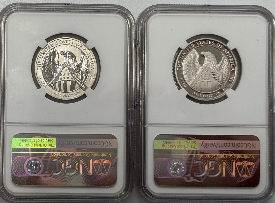 2007 W $50 American Platinum Eagle 10th Anniversary Set NGC PF69 w/ Box & COA - Image 2 of 3