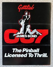 James Bond 007 Pinball Arcade Flyer | 1980 Go...