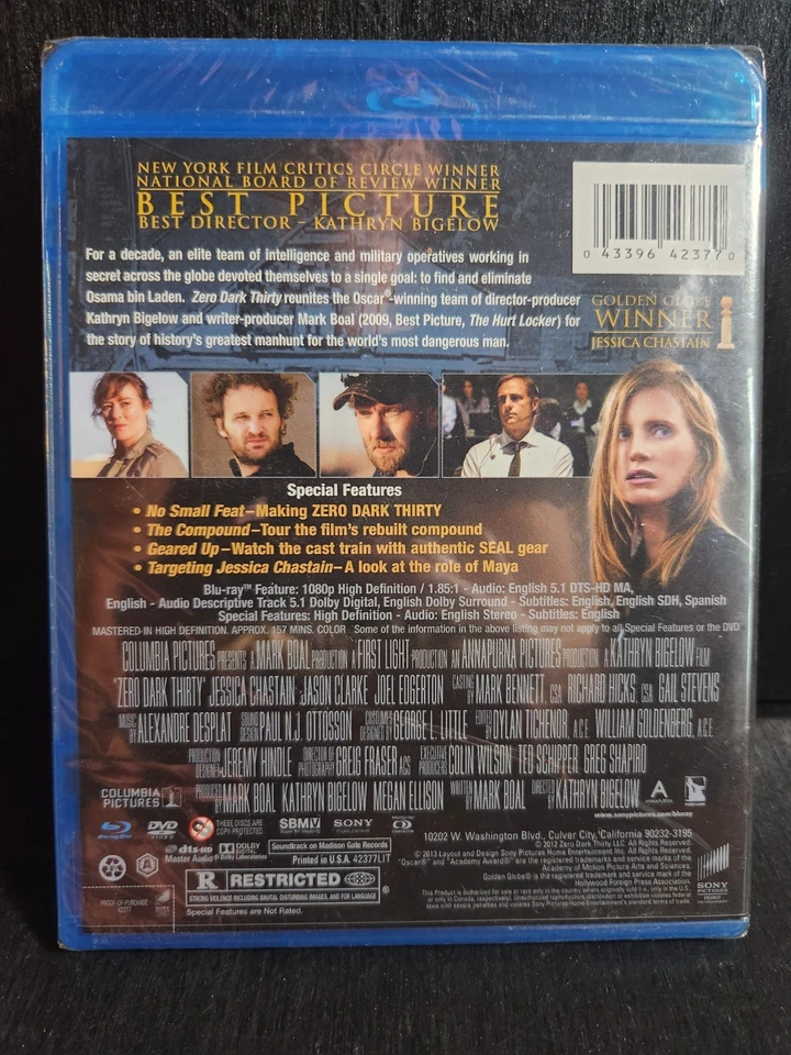 ZERO DARK THIRTY BLU-RAY + DVD COMBO 2012 NEW & SEALED - image 2 of 3