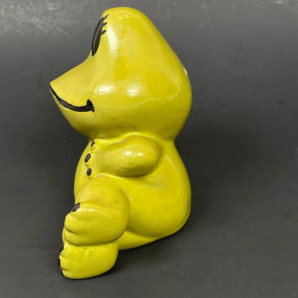 Estatuilla de rana de cerámica verde de colección kitsch linda kawaii pintada a mano decoración de jardín Foto 4 de 4