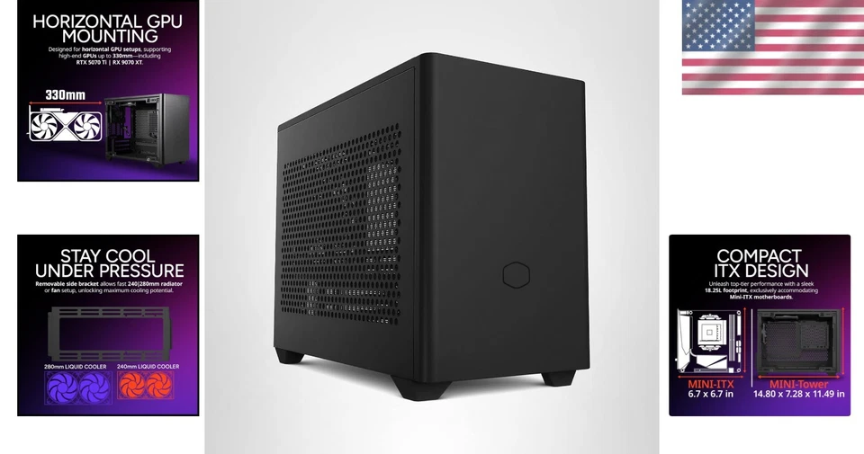 NR200P Mini-ITX Gaming Case with Superior Cooling & Expandability - Image 2 of 4