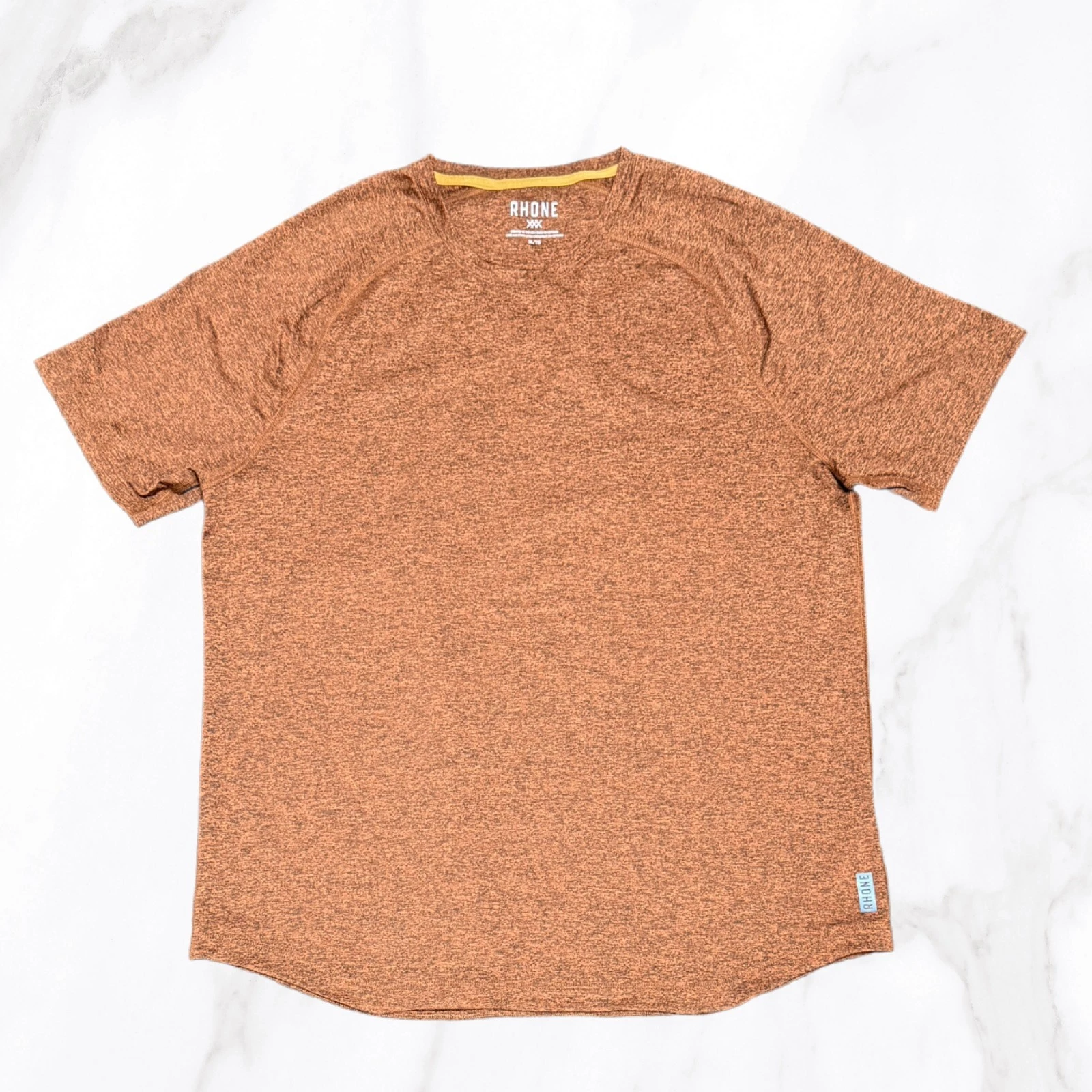 Rhone Men's Burnt Orange Performance Blend Tee, XL
