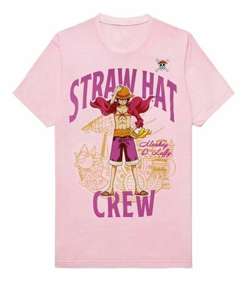 Ripple Junction One Piece Strohhut Crew Shirt, Pink